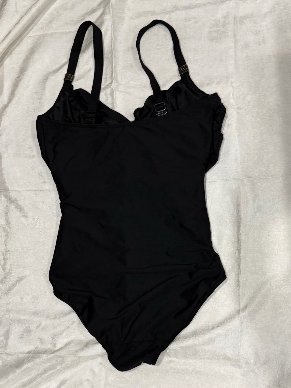 PrimaDonna Swim Ruched One Piece Swimsuit Black 34H Tummy Control Underwire - Picture 3 of 7